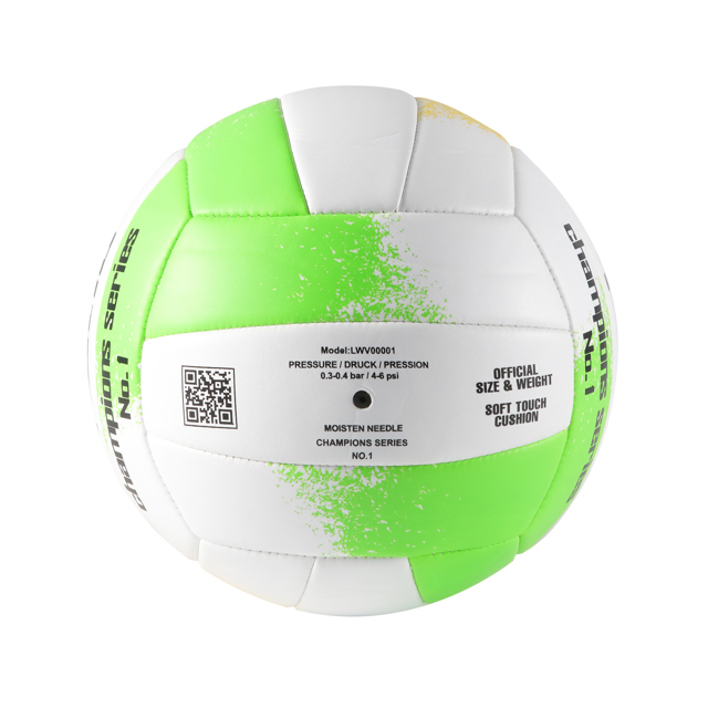 PVC costurado à máquina de voleibol de tamanho oficial para jogo e logotipo personalizado do jogo