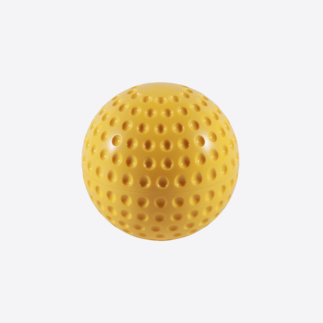 Bola de beisebol para máquina de arremesso de covinhas de cor amarela de 9 polegadas de dureza diferente por atacado 
