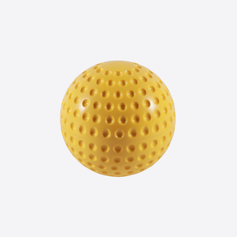 Bola de beisebol para máquina de arremesso de covinhas de cor amarela de 9 polegadas de dureza diferente por atacado 